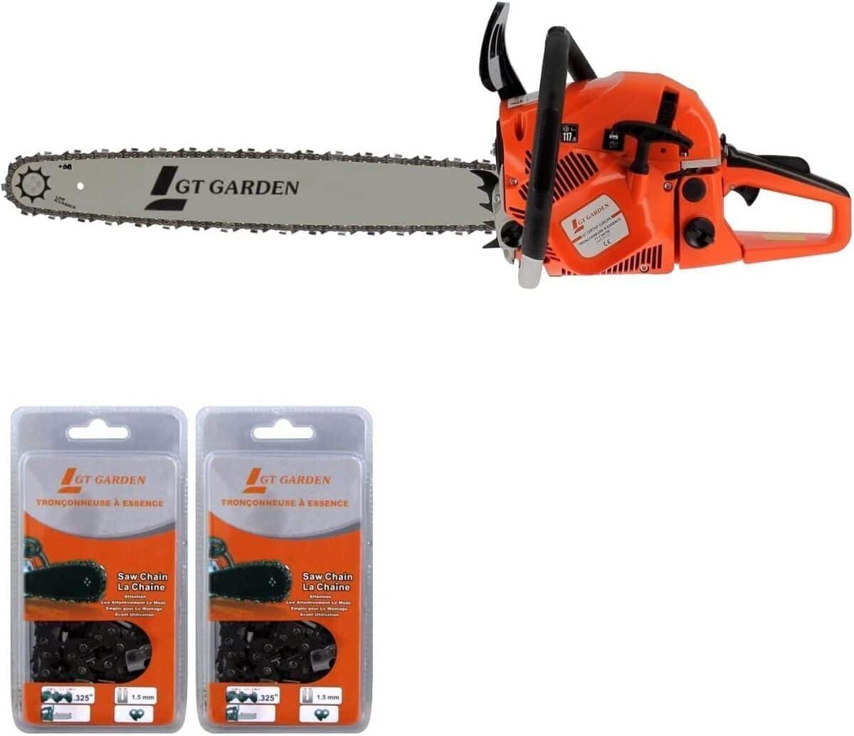 Test de la tronçonneuse GT Garden 62 cm3 - Puissance et efficacité
