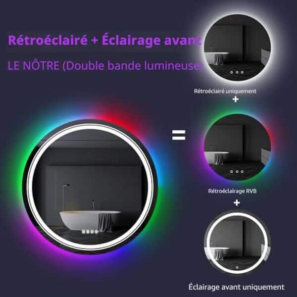 Découvrez notre avis détaillé sur le miroir LED RVB LUVODI 60cm : caractéristiques, performances et avantages pour votre salle de bain moderne.