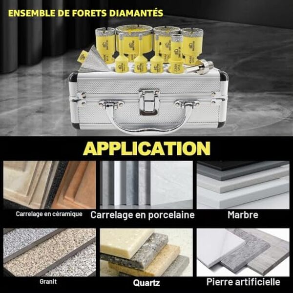 Découvrez notre test du kit 10 forets diamant avec adaptateur M14. Efficacité, durabilité et performance pour vos travaux de carrelage et céramique. 