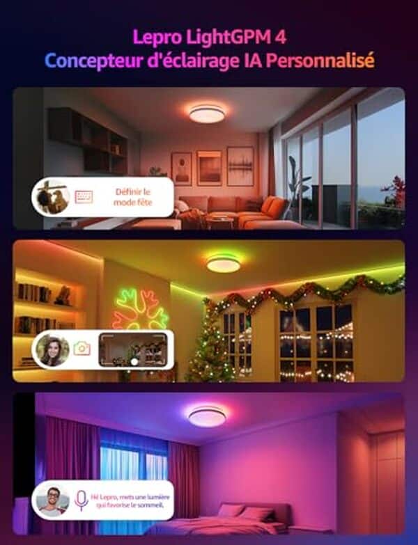 Découvrez notre test détaillé du plafonnier LED intelligent Lepro T1 IA : performances, étanchéité, contrôle par application et prix. Guide d'achat et avis utilisateur.