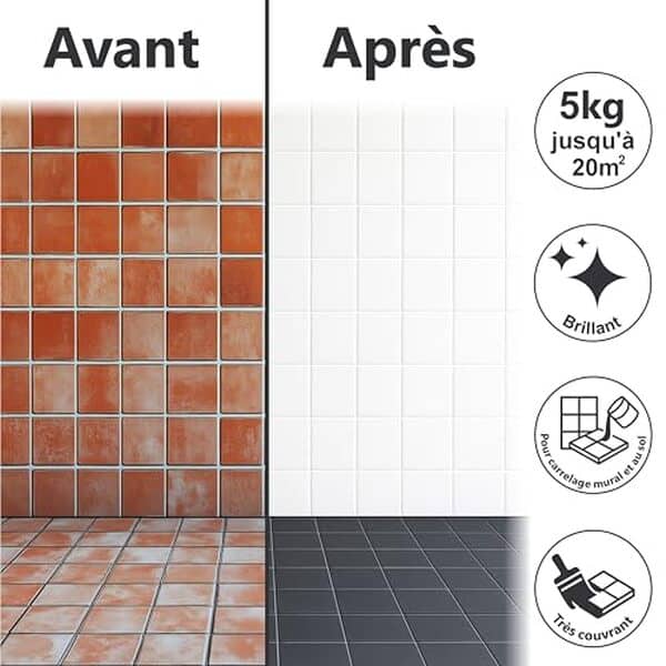 Découvrez notre test complet du kit peinture carrelage WO-WE blanc perlé 5 kg. Avis, application et résultats pour rénover votre carrelage facilement.