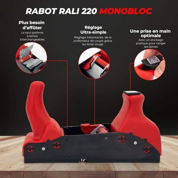 Découvrez notre test détaillé du rabot RALI 220 monobloc : performances, praticité et fiabilité pour vos travaux de menuiserie et de bricolage. 