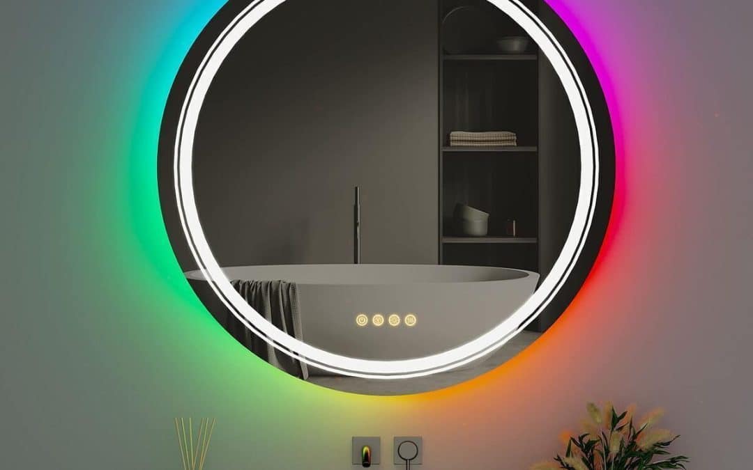 Avis sur le miroir LED RVB LUVODI 60cm avec éclairage intégré