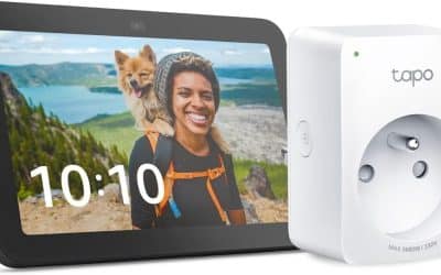 Test de l’echo Show 8 anthracite avec prise connectée Tapo Matter