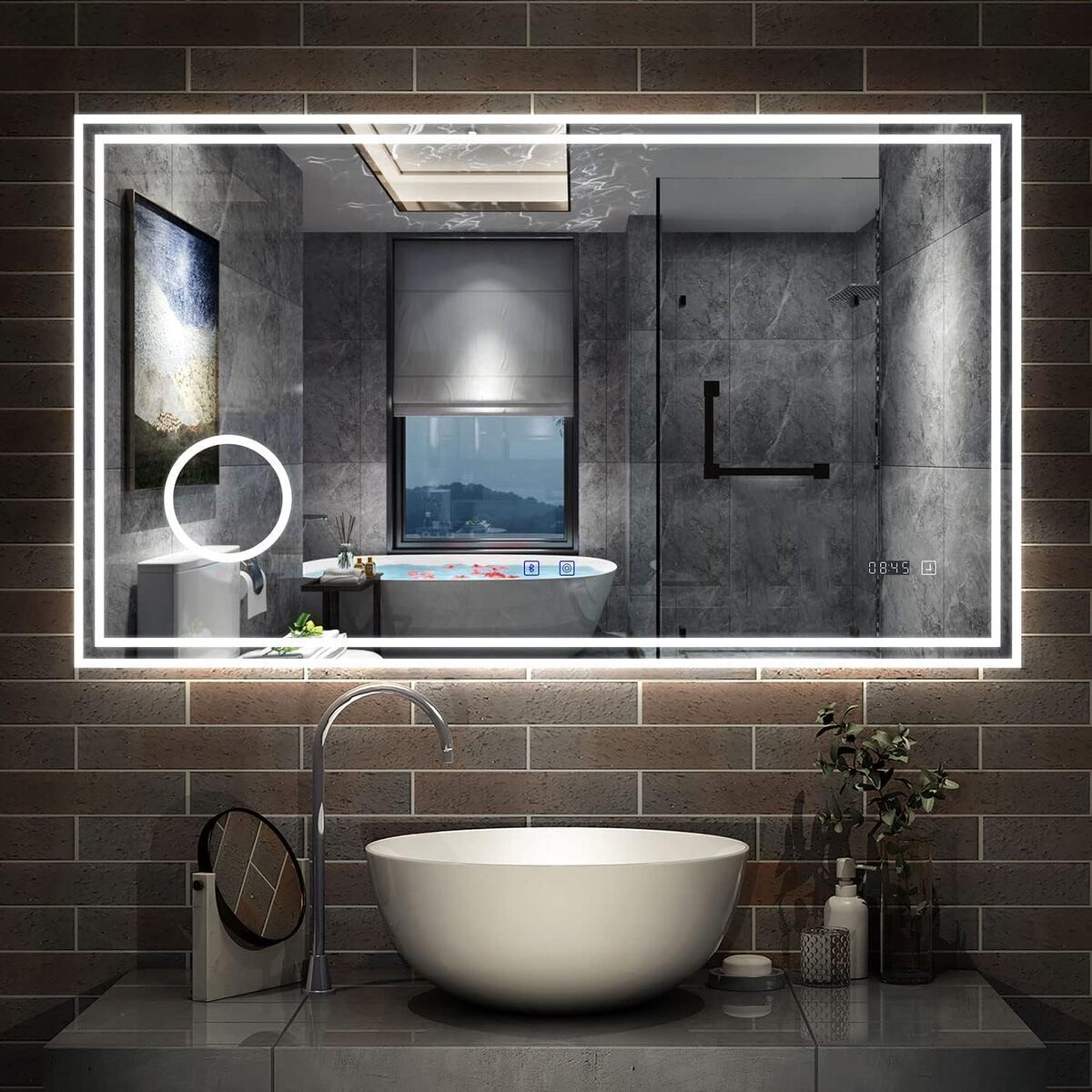 Test du miroir de salle de bain LED AICA : bluetooth et fonctionnalités avancées