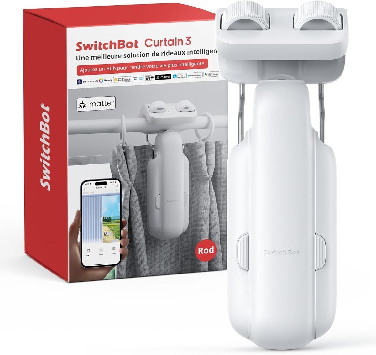 Test du SwitchBot curtain 3 : poussée de rideau intelligente