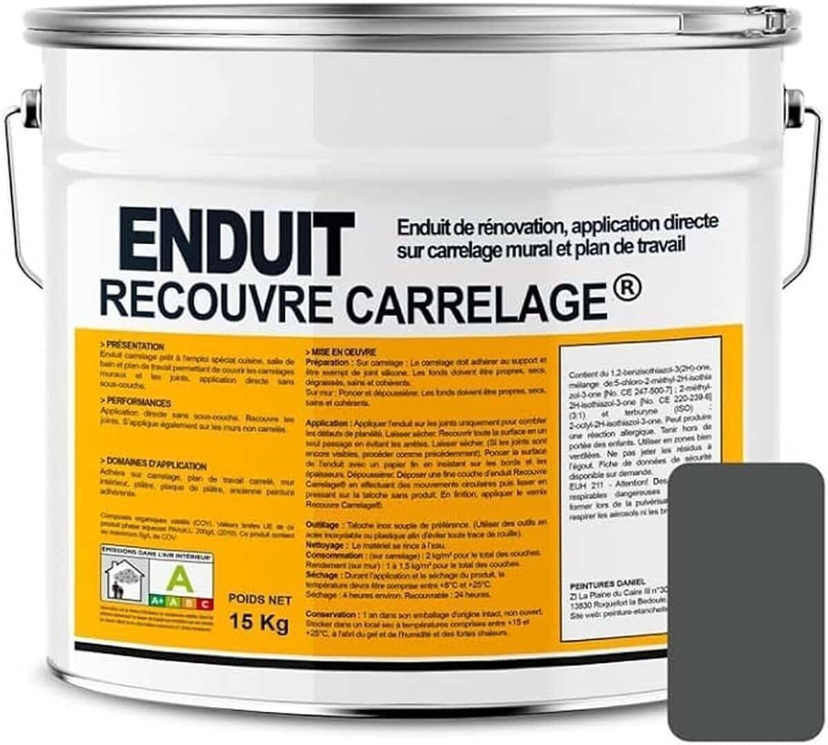 Test : enduit carrelage effet béton 15 kg, prêt à l'emploi
