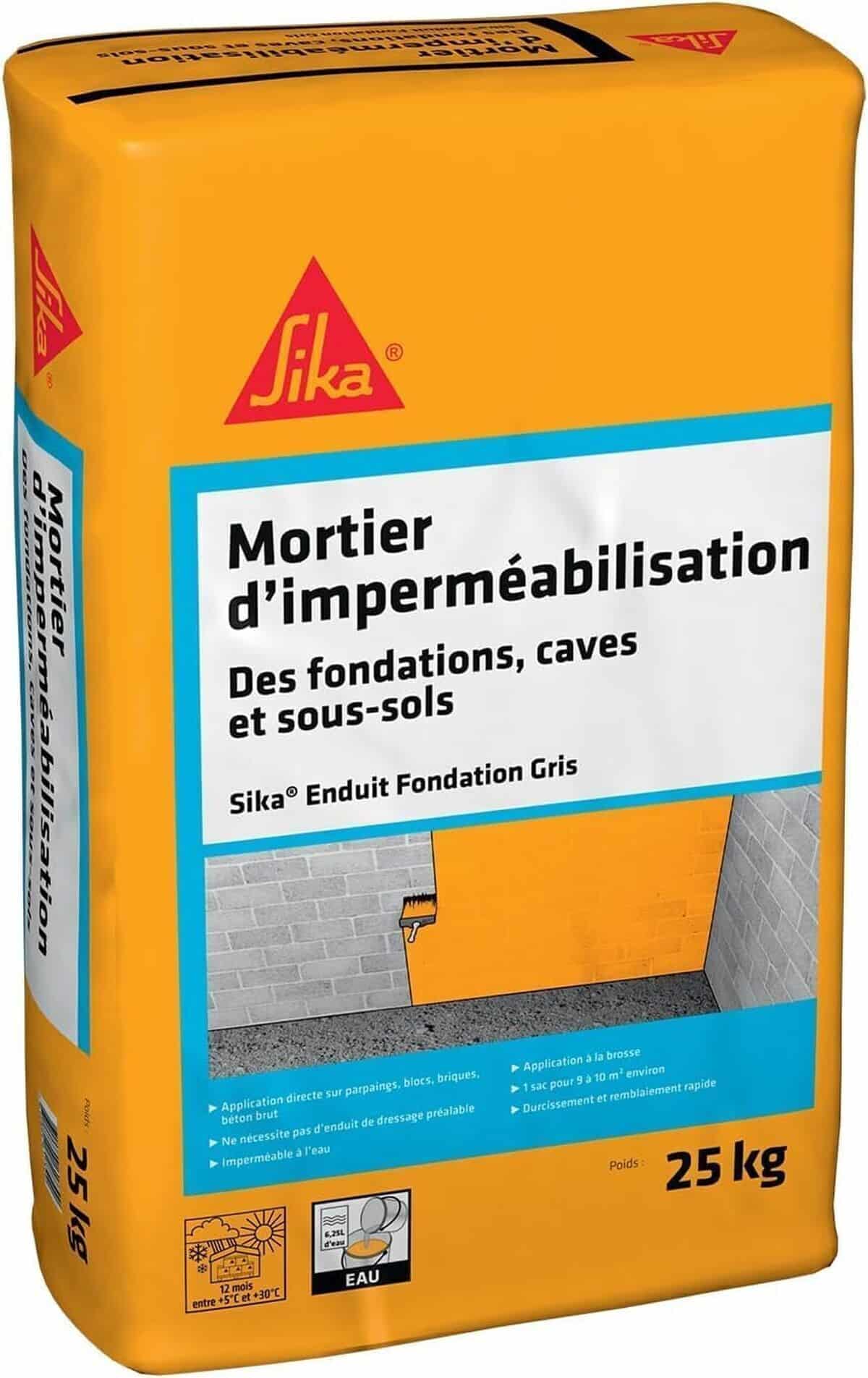 Test : enduit Sika gris imperméable pour fondations