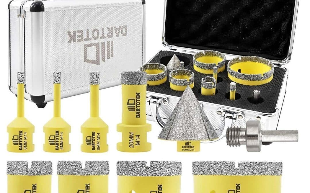 Test : forets diamant pour carrelage et céramique - kit 10 pièces avec adaptateur M14