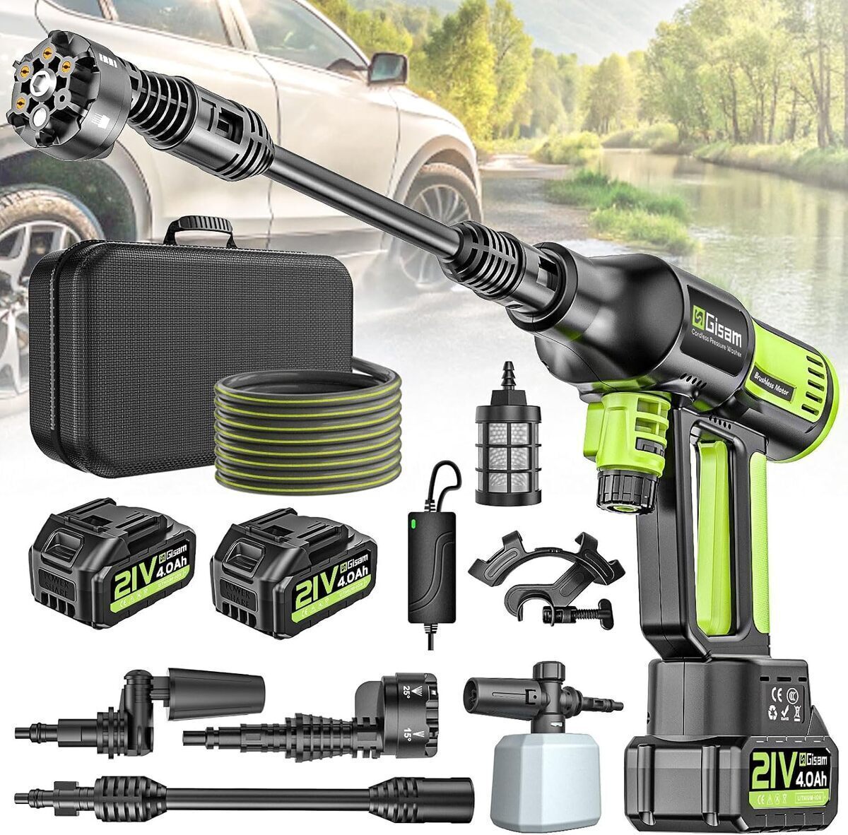 Test : nettoyeur haute pression sans fil highsam Pressure Washer 120 bar, notre avis complet