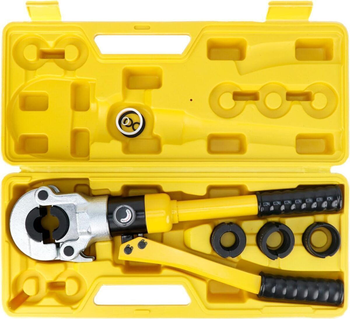 Test : pince ร sertir QWORKยฎ 100 kN pour tuyaux multicouche