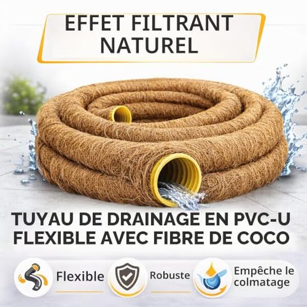 Découvrez notre test complet du tuyau de drainage perforé Doubleyou DN 80 avec filtre coco 20m : performances, installation et efficacité du géotextile pour vos projets.