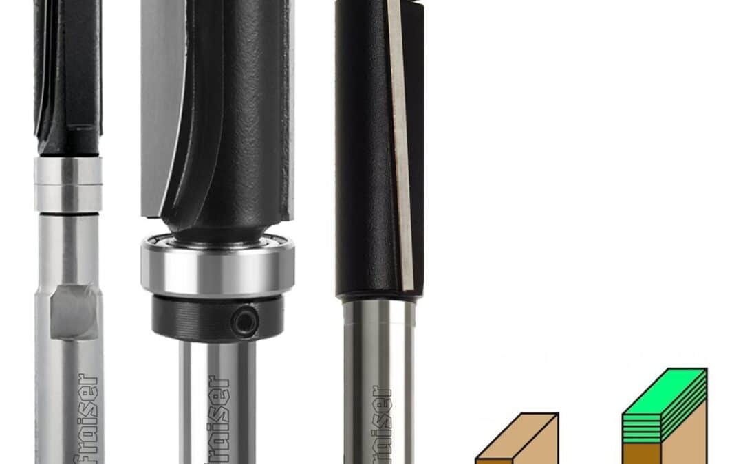 Test Fraiser : lot de 3 fraises pour défonceuse 8 mm