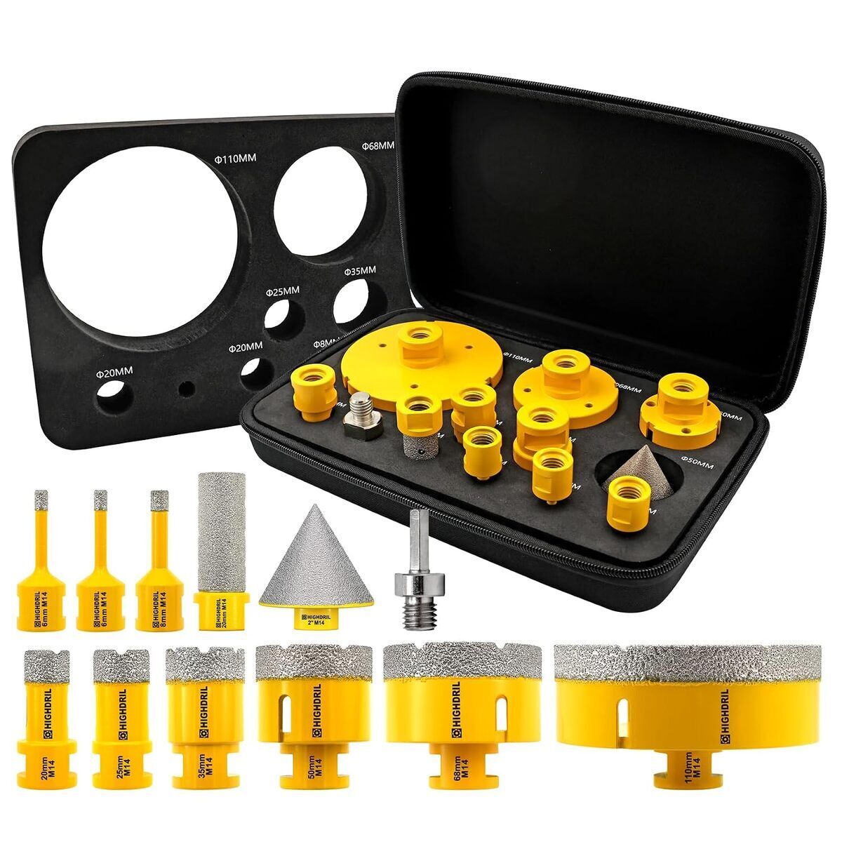Test : kit de forets diamantรฉs HIGHDRIL pour tous matรฉriaux