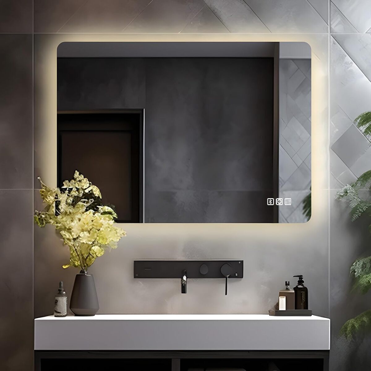Test : miroir LED Lisa 80x60 cm avec Bluetooth et anti-buée