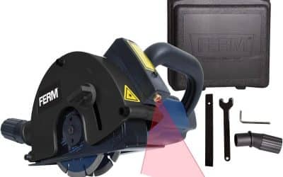 Test : rainureuse FERM 1700W avec laser et 2 lames diamant
