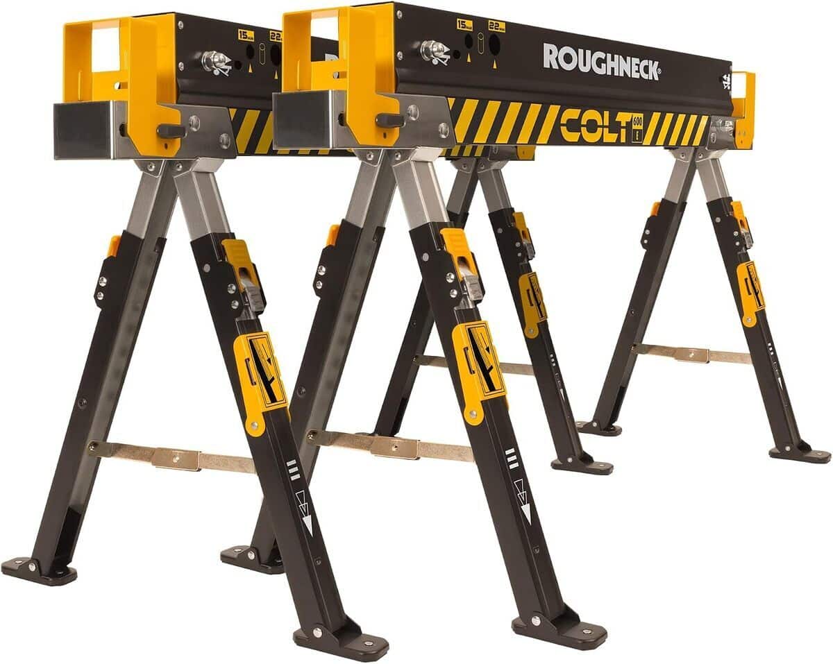 Test Roughneck Colt 600E : tréteaux robustes en paire