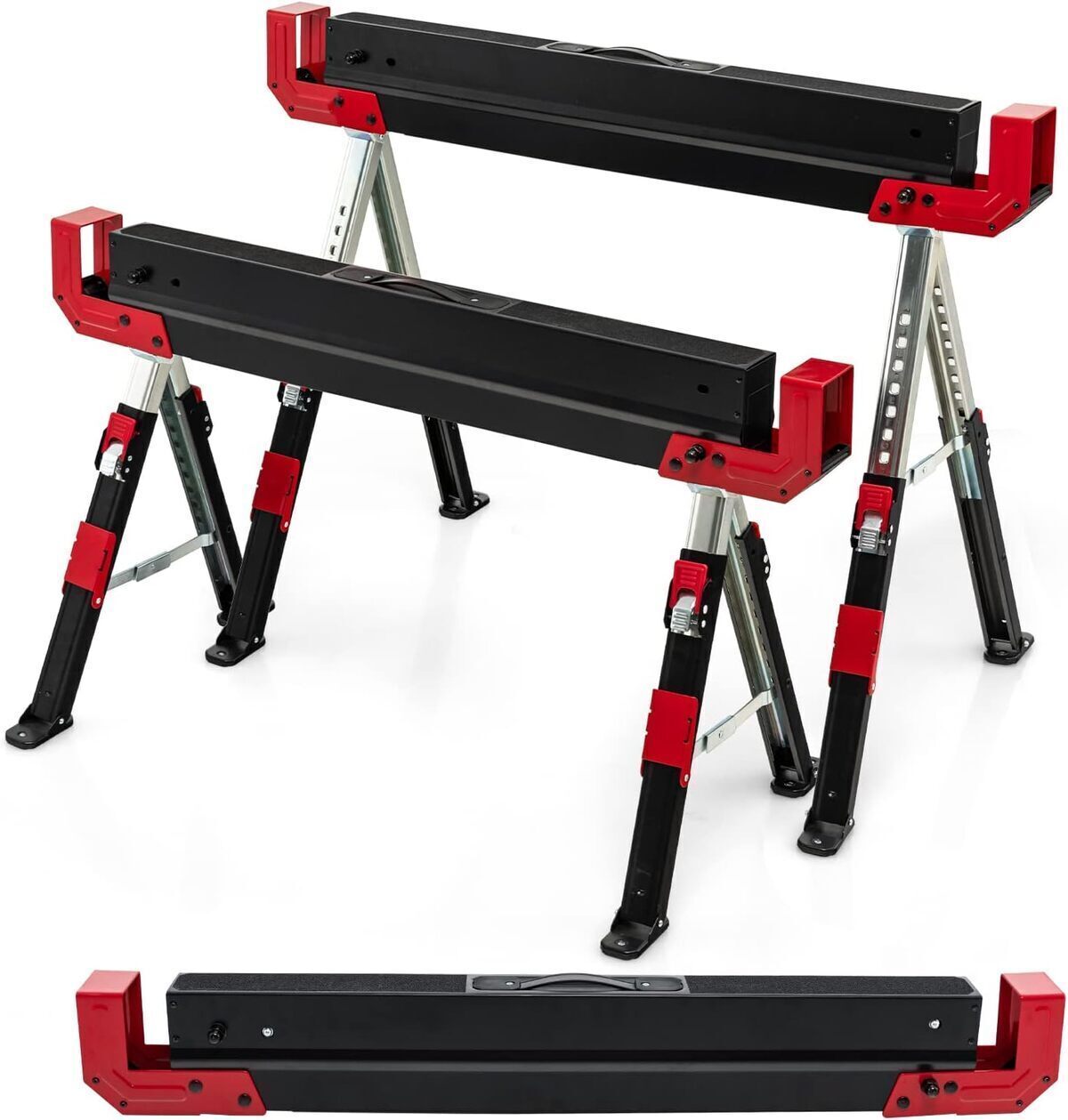 Test : tréteaux métalliques robustes Costway, charge 1180 kg